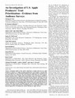 Research paper thumbnail of An Investigation of U.S. Apple Producers’ Trait Prioritization—Evidence from Audience Surveys