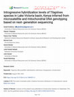 Research paper thumbnail of Introgressive hybridization levels of Tilapiines species in Lake Victoria basin, Kenya inferred from microsatellite and mitochondrial DNA genotyping based on next- generation sequencing