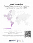 Research paper thumbnail of Mapa interactivo: País de fallecimiento de las escritoras registras en el proyecto HYBRIS