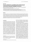 Research paper thumbnail of A new method for quantifying three-dimensional interactions between biological structures