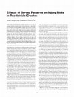 Research paper thumbnail of Effects of Street Patterns on Injury Risks in Two-Vehicle Crashes