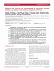 Research paper thumbnail of Efficacy and toxicity of bevacizumab in recurrent ovarian disease: an update meta-analysis on phase III trials