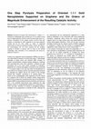 Research paper thumbnail of One Step Pyrolysis Preparation of Oriented 1 . 1 . 1 Gold Nanoplatelets Supported on Graphene and Six Orders of Magnitude Enhancement of the Resulting Catalytic Activity