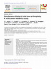 Research paper thumbnail of Simultaneous bilateral total knee arthroplasty. A multicenter feasibility study