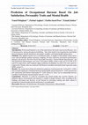 Research paper thumbnail of Prediction of Occupational Burnout Based On Job Satisfaction, Personality Traits and Mental Health