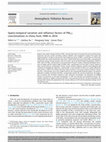 Research paper thumbnail of Spatio-temporal variation and influence factors of PM 2.5 concentrations in China from 1998 to 2014