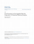 Research paper thumbnail of Frost Formation on Fan-Supplied Tube-Fin Evaporators: A Visual and Numerical Analysis