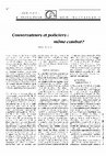 Research paper thumbnail of Conservateurs et policiers: même combat?