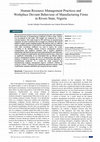 Research paper thumbnail of Human Resource Management Practices and Workplace Deviant Behaviour of Manufacturing Firms in Rivers State, Nigeria