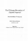 Research paper thumbnail of The Ultimate Boundary of Digital Property