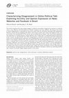 Research paper thumbnail of Characterizing Disagreement in Online Political Talk: Examining Incivility and Opinion Expression on News Websites and Facebook in Brazil