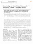 Research paper thumbnail of Blunted Endogenous Opioid Release Following an Oral Amphetamine Challenge in Pathological Gamblers