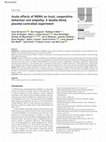 Research paper thumbnail of Acute effects of MDMA on trust, cooperative behaviour and empathy: A double-blind, placebo-controlled experiment