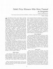 Research paper thumbnail of Nobel Prize Winners who Were Trained as Surgeons