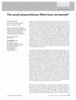 Research paper thumbnail of The occult pneumothorax: what have we learned?