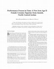 Research paper thumbnail of Performance Frozen in Time: A New Iron Age II Female Ceramic Figurine from Jneneh, North Central Jordan, with Khaled A. Douglas, BASOR 386, 2021, p. 95-112