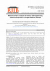 Research paper thumbnail of Rhetorical Move Analysis of Science and Engineering Abstracts Rejected in a Scopus-Indexed Journal