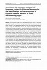 Research paper thumbnail of Language contact in historical documents: the identification and co-occurrence of Egyptian transfer features in Greek documentary papyri