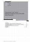 Research paper thumbnail of Frameworkers" and "Circlers" - Exploring Assumptions in Peace and Conflict Impact Assessment