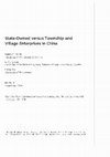 Research paper thumbnail of State-Owned versus Township and Village Enterprises in China