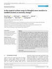 Research paper thumbnail of Is the tropical cyclone surge in Shanghai more sensitive to landfall location or intensity change?