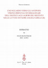 Research paper thumbnail of Uno Sguardo verso gli Antipodi - Visioni orientali ed Immaginari dell'esotico agli albori del Seicento nelle lettere di Padre Angelo Grillo (pt. 2)