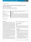 Research paper thumbnail of A simple novel technique for enteroatmospheric fistulae: silicone fistula plug