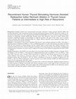 Research paper thumbnail of Recombinant Human Thyroid Stimulating Hormone in Thyroid Remnant Ablation With 1.1 GBq 131Iodine in Low-Risk Patients