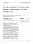 Research paper thumbnail of Evidencing the need for psycho-socio-economic action to support the rural upskilled youth to cope with the COVID-19 health crisis: a state-wide audit