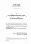 Research paper thumbnail of "Przygoda na Mariensztacie", czyli musical w socrealistycznym wydaniu? O modyfikacjach konwencji gatunków filmowych dla potrzeb propagandowych