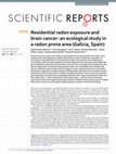 Research paper thumbnail of Residential radon exposure and brain cancer: an ecological study in a radon prone area (Galicia, Spain)