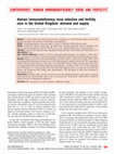 Research paper thumbnail of Human immunodeficiency virus infection and fertility care in the United Kingdom: demand and supply