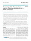 Research paper thumbnail of Modulating effects of exercise training regimen on skeletal muscle properties in female polo ponies