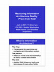 Research paper thumbnail of Measuring information architecture quality