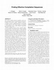 Research paper thumbnail of Finding effective compilation sequences