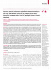 Research paper thumbnail of Age-sex specific pulmonary embolism-related mortality in the USA and Canada, 2000–18: an analysis of the WHO Mortality Database and of the CDC Multiple Cause of Death database