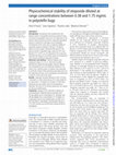 Research paper thumbnail of Physicochemical stability of etoposide diluted at range concentrations between 0.38 and 1.75 mg/mL in polyolefin bags