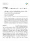 Research paper thumbnail of Cationic Polymers Inhibit the Conductance of Lysenin Channels