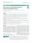 Research paper thumbnail of Peer review in team-based learning: influencing feedback literacy