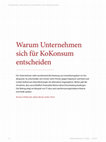 Research paper thumbnail of Warum Unternehmen sich für KoKonsum entscheiden