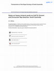 Research paper thumbnail of Notes on heavy mineral sands on Gulf St Vincent and Encounter Bay beaches, South Australia