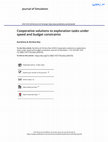 Research paper thumbnail of Cooperative Solutions to Exploration Tasks Under Speed and Budget Constraints