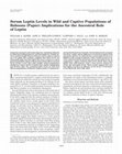 Research paper thumbnail of Serum Leptin Levels in Wild and Captive Populations of Baboons (Papio): Implications for the Ancestral Role of Leptin