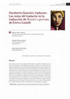 Research paper thumbnail of Humberto Giannini, traductor: Las notas del traductor en la traducción de Pensieri e giornate de Enrico Castelli