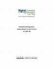 Research paper thumbnail of Institutional Repository Annual Report to the Provost AY 2007-2008