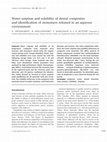 Research paper thumbnail of Water sorption and solubility of dental composites and identification of monomers released in an aqueous environment