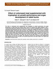 Research paper thumbnail of Effect of cottonseed meal supplemented with tryptophan on growth performance and organ development of rabbit bucks