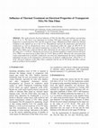 Research paper thumbnail of Influence of Thermal Treatment on Electrical Properties of Transparent TiO 2 :Nb Thin Films