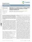 Research paper thumbnail of Application of a chemical clock in material design: chemically programmed synthesis of zeolitic imidazole framework-8