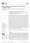 Research paper thumbnail of A Similarity Model of Specific Heat Loss Determined by Dimensional Analysis